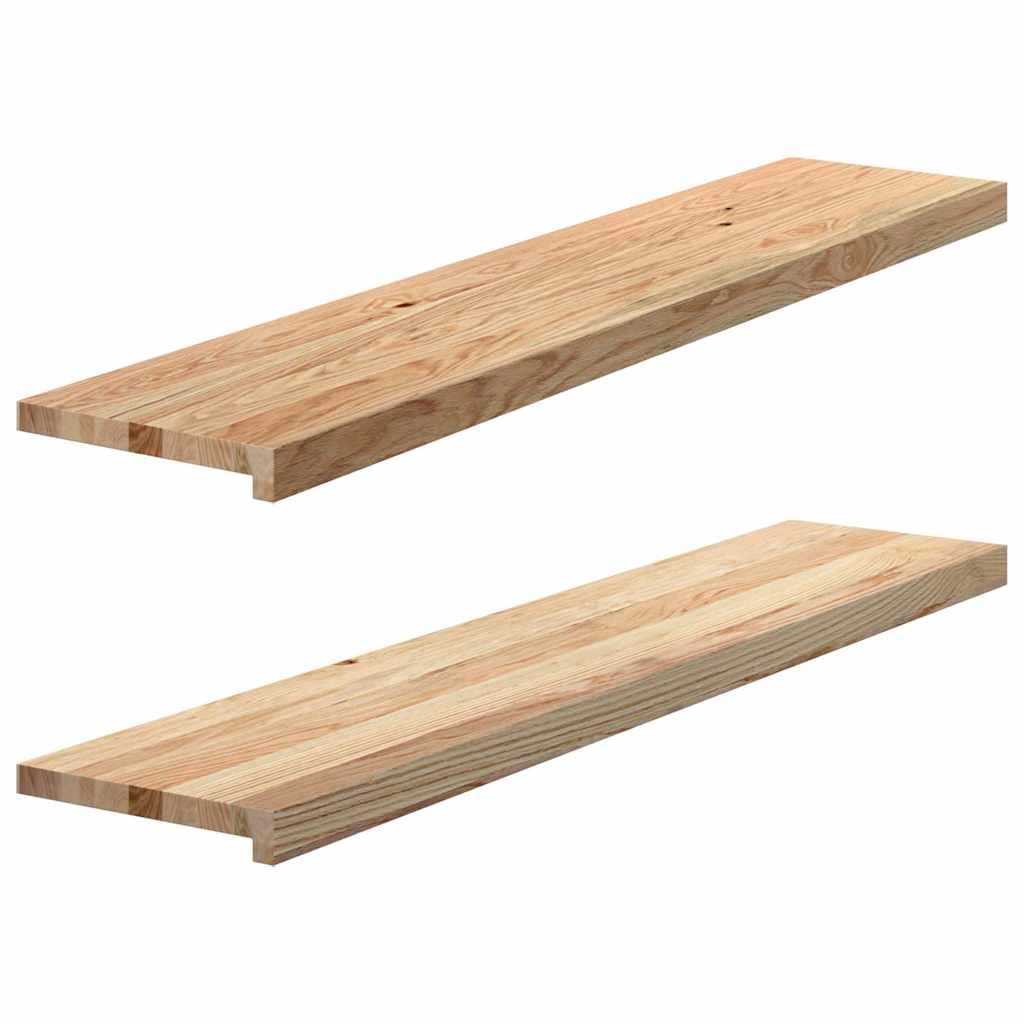 vidaXL Window Sills 2 pcs Untreated 120x30x2 cm Solid Wood Oak — image 1