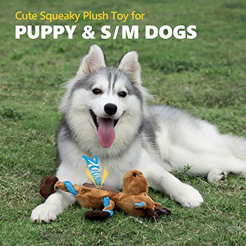 EASTBLUE Reindeer Dog Squeaky Toys: Cute Plush Stuffed Puppy Chew Toy with 6 Squeakers for Small | Medium Breed - Image 3