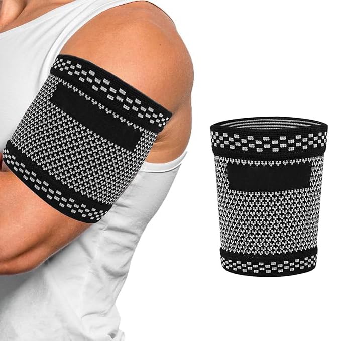 uRock Bicep Compression Sleeve 1 Pair,Copper Upper Arm Compression Sleeve,Bicep Tendonitis Brace Triceps Brace for Pain Relief,Arm Support fit for Men Women-Black-image-23