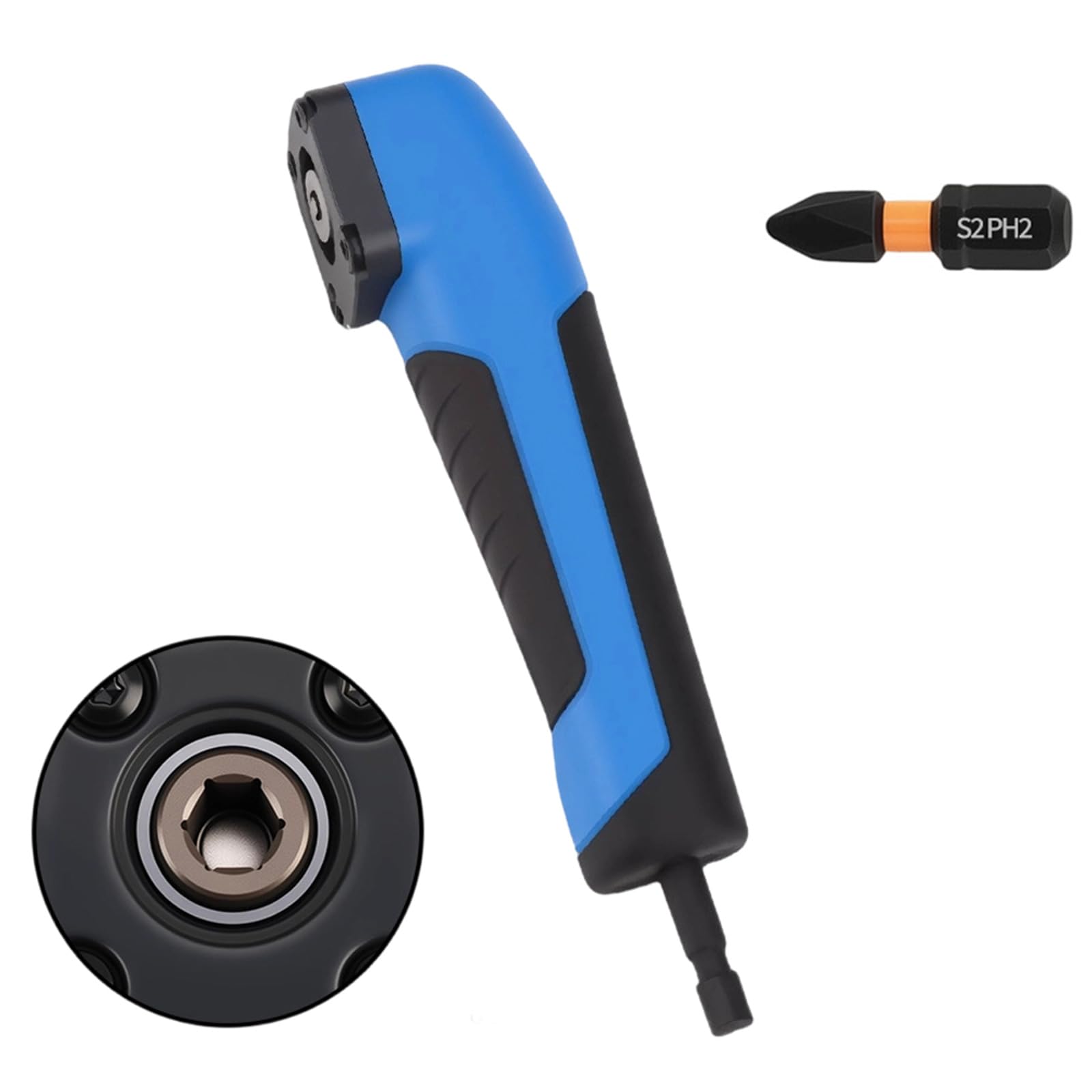 Shntig Blue Consistent 90 Degree Drill Direction Changer For Woodworking And Equipment Repair Projects Fast Link Drill Adapter Bit Adapter