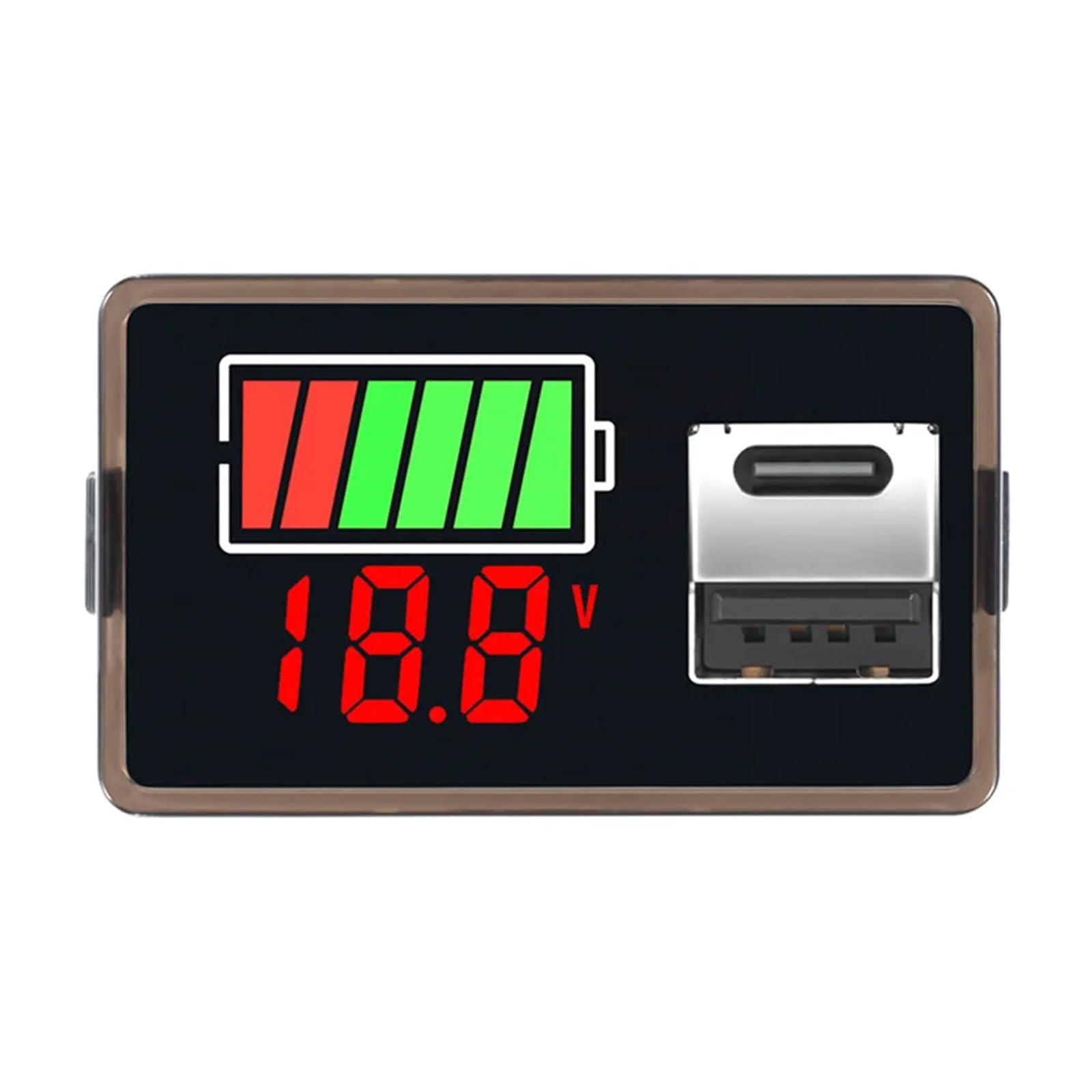 1 pz USB DC8-100V 4829 Voltmetro for batteria auto Indicatore del livello di carica Misuratore di capacità della batteria al litio Display di prova Tester LED(Blue)