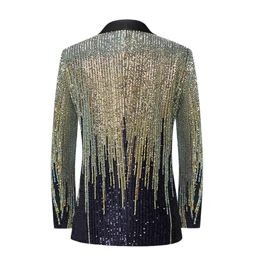 Xiaojmake Mens Sparkle Sequin Blazer Disco Prom Suit Jacket Shiny Party Wedding Tuxedo Banquet Celebration Fashion Sport Coat2