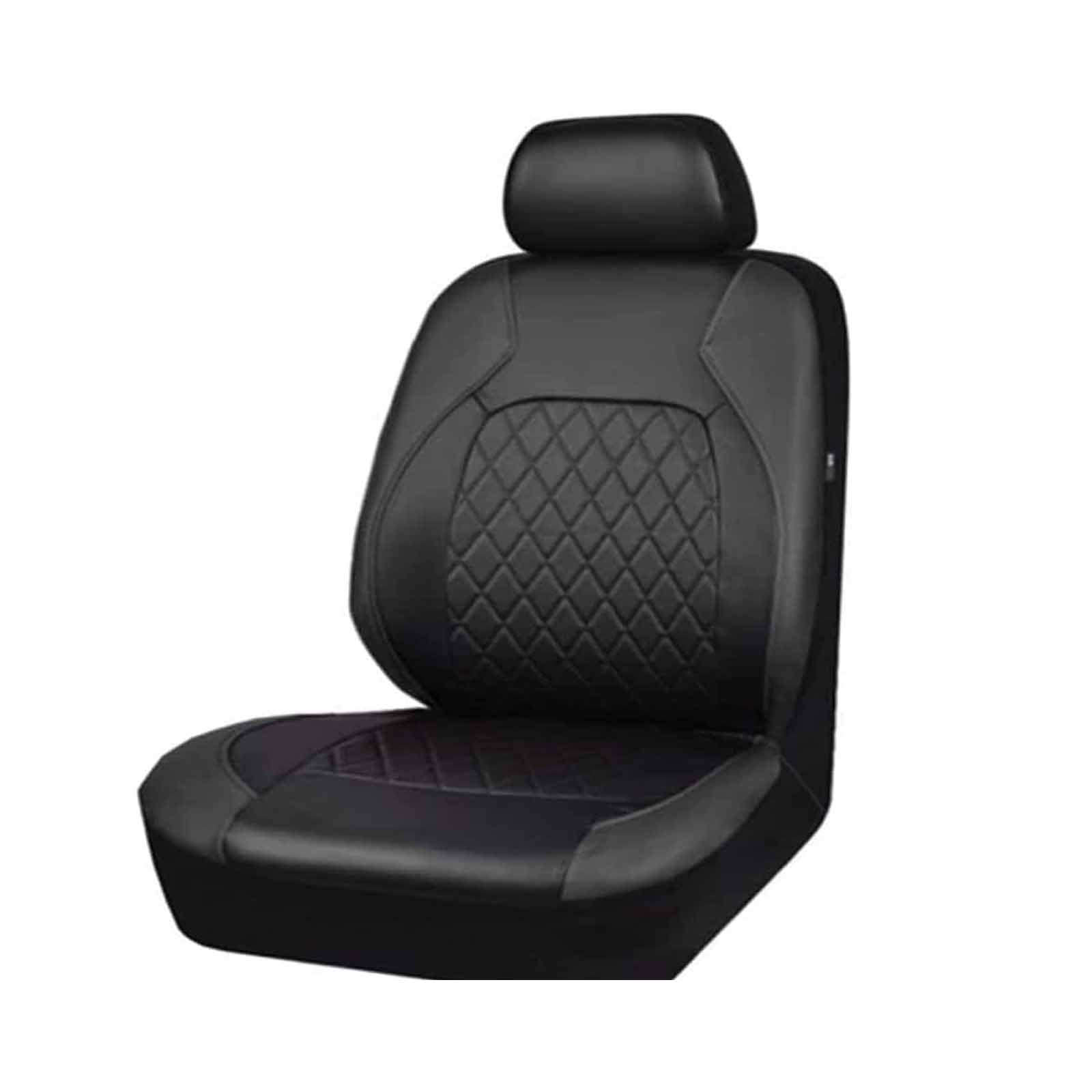 Auto Sitzbezüge Sets Für Citroen C3 Aircross C4 Aircross C5 Aircross C5 Aircross S, 9 Stück Leder Set Sitzbezug Komplett-Set wasserdichte Autositzschoner Zubehör,A/9pcs Set Black