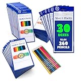 Color Swell Bulk Colored Pencils – 30 Sets, 360 Pre-Sharpened Assorted Vibrant Colors – Ideal for Kids, Teachers, and Classroom Supplies