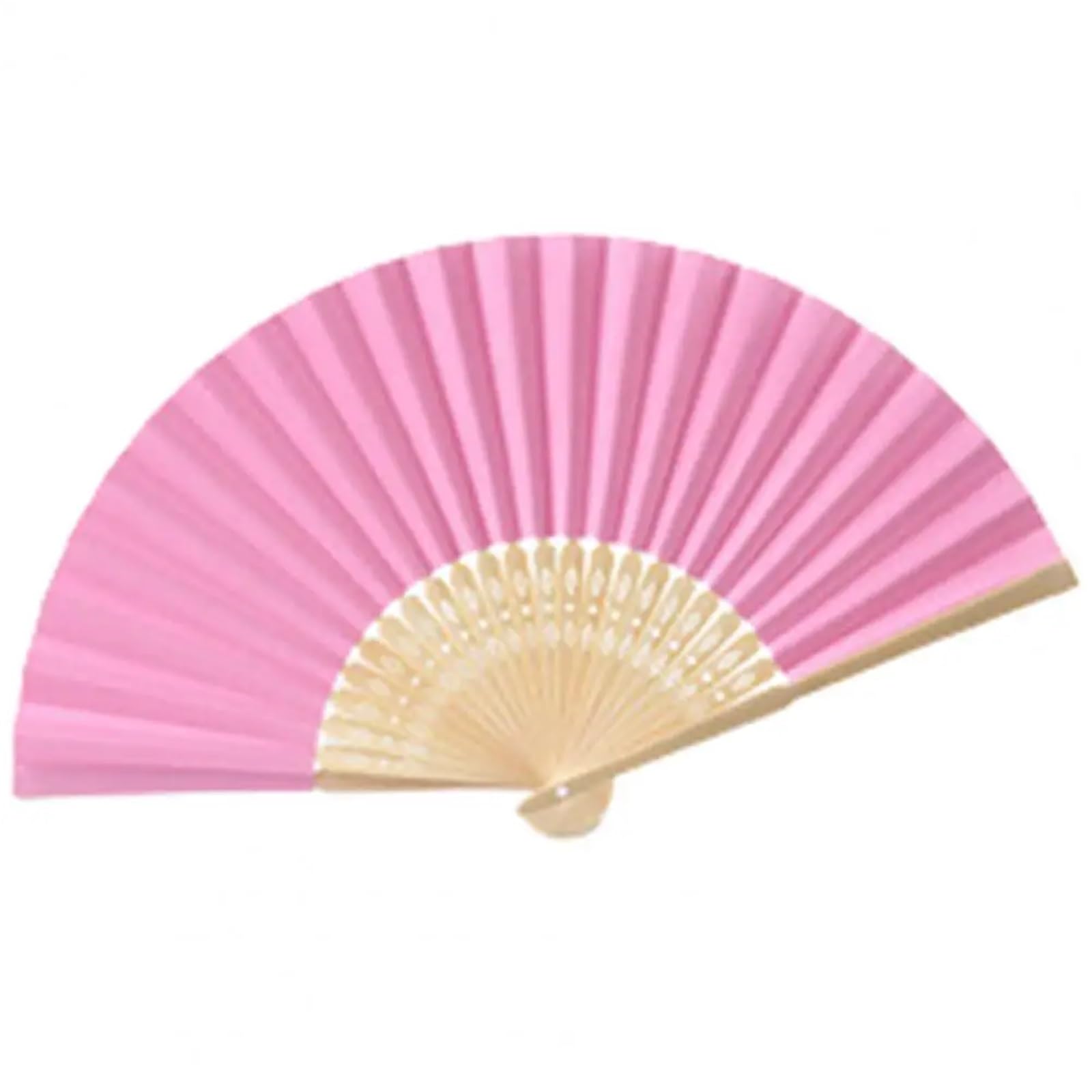 Cqahdsevf Pink Paper Diy Hollow Carving Folding Fan