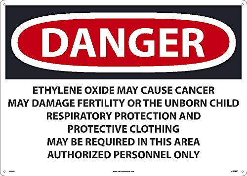 Marqueur d'oxyde d'éthylène danger cancer et fertilité, panneau plastique rigide 50x70 cm