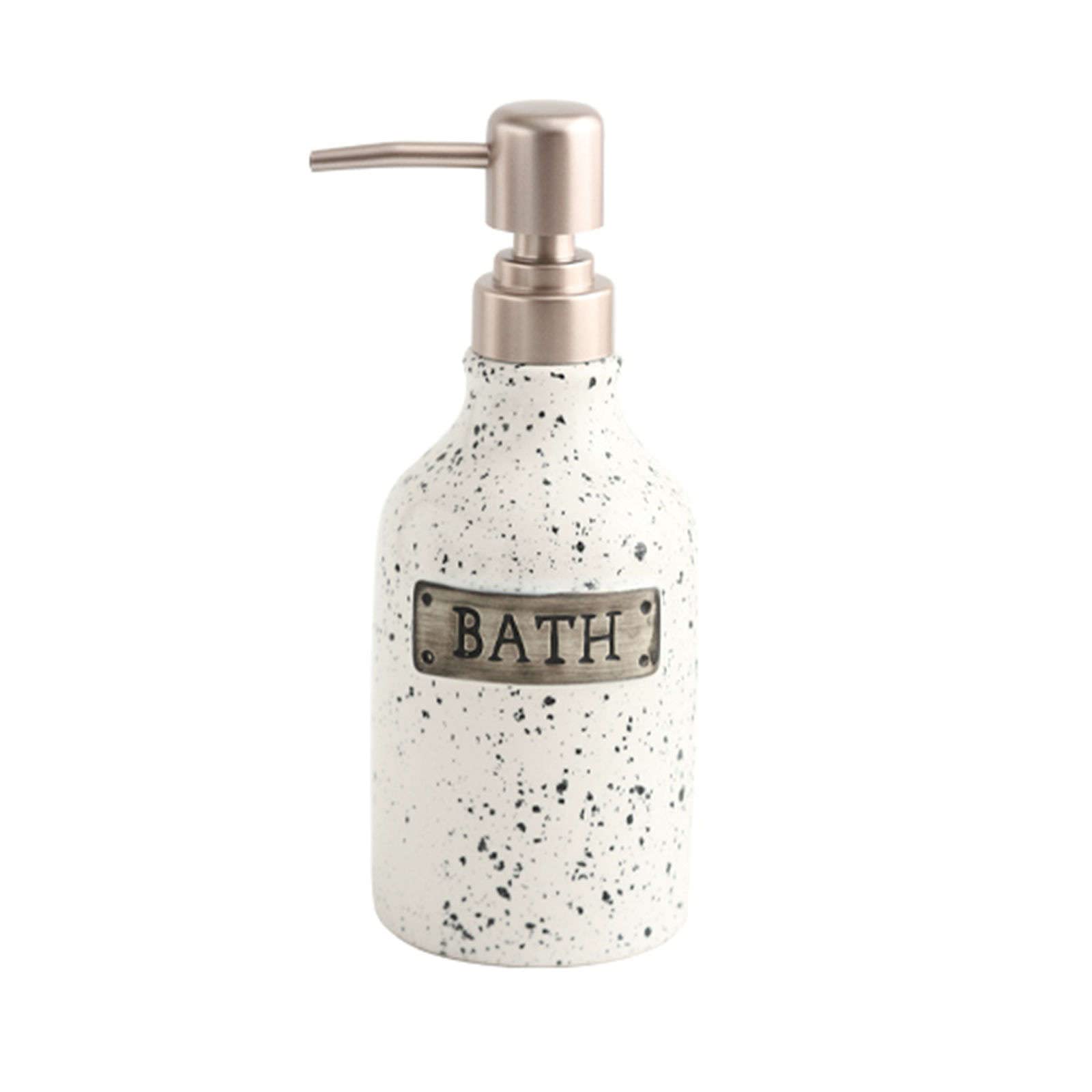 soap dispenser, Soap Dispenser,Ceramic Lotion, Hand, RefillableBathroom Vanity Countertop-White-400ml/14oz