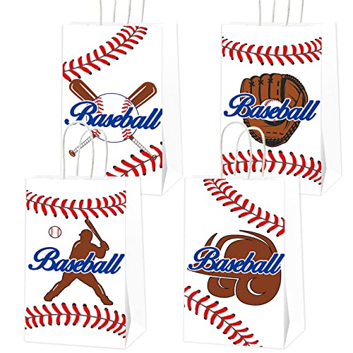 野球パーティーギフトお菓子バッグ 野球テーマパーティー キャンディーグッズ 16個入り ハンドル付き 野球誕生日パーティー ベビーシャワー 装飾用品の商品画像（Amazon）