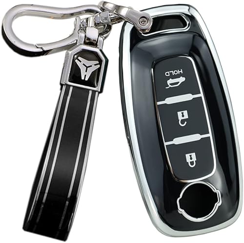 ontto Funda para llave de coche inteligente con control remoto para Nissan 2023 Qashqai Altima Teana, funda elegante y suave de TPU para llaves