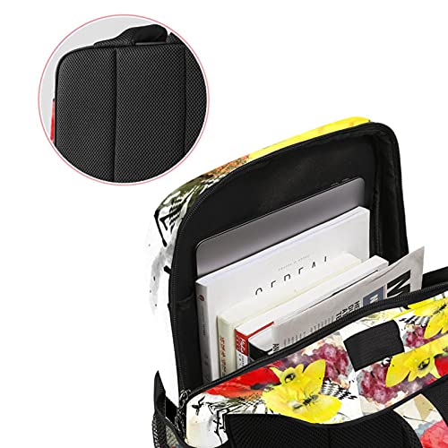 Sac à dos imprimé aquarelle de chat avec compartiment PC portable - 3