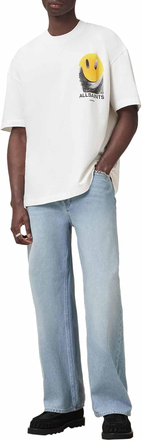 Allsaints Mens Party Wave Ss Crew - Image 5