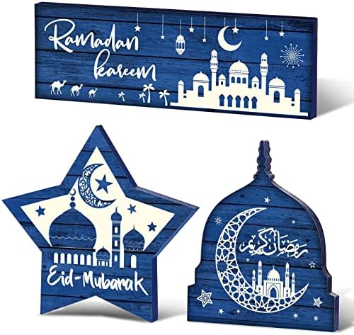 3 Pieces Happy Eid Mubarak Party Decoration Ramadan Table Ce... 3 Pieces Happy Eid Mubarak Party Decoration Ramadan Table Ce...