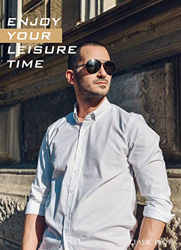 Image of GQUEEN Classic Pilot Polarized Sunglasses Men Women Retro Shades UV400 MOS1