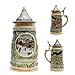 0.55 Liter OktoberfestHaus (Winter) In Germany Beer Stein With Lid - German Gifts for Men, Collectible Steins, Mugs for Beer Lover Gift Idea