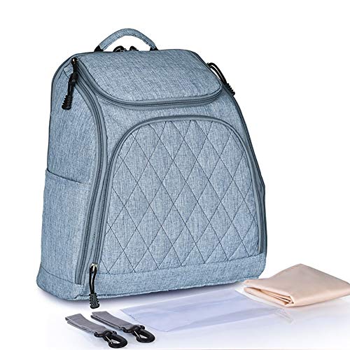 Multifunktionale Baby Wickelrucksack Wickeltasche Rucksack Mit Wärmetaschen Und Kindertuch Für Säuglingspflege (Color : Denim Blue)