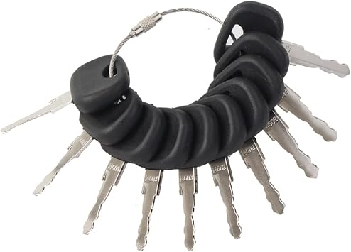 LIRU 10PCS Switch Lock Key for Bomag 05755125, 5755124, for Caterpillar 8U-9569, for Dynapac 940451, for Hamm 367125, for New Holland 85804675, for SkyTrak 8035807
