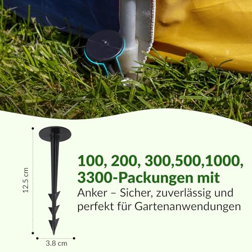 GARDENIX 100 Stück TerraPEG Erdanker Bodenanker Erdnägel für Gartenvlies Unkrautvlies Maulwurfnetz(100) – Ansicht 3