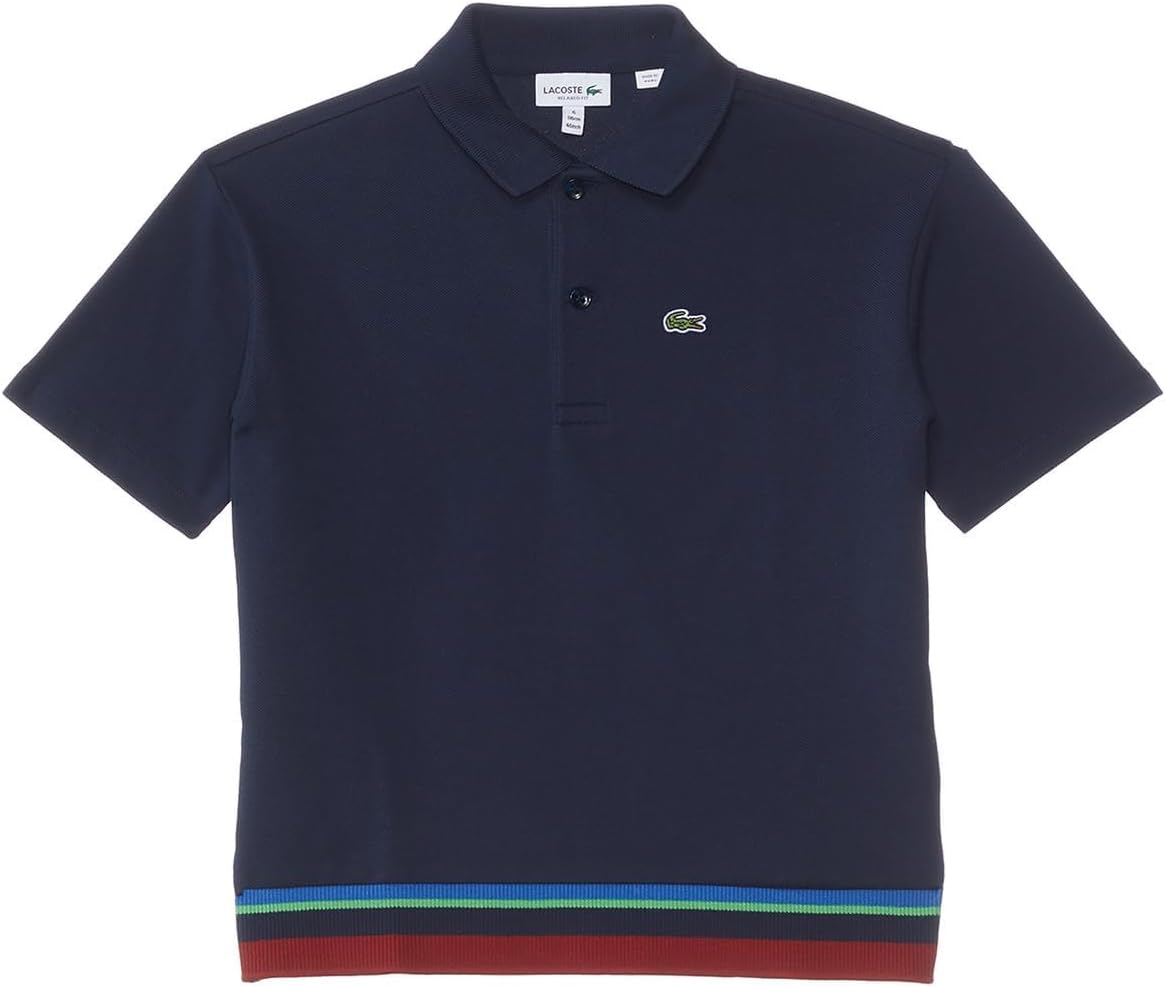 Lacoste Boys' Oversized Short Sleeve Color Blocked Polo Shirt