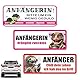 3 Stück Fahranfänger Magnet Schild 20 * 8cm Anfänger Schild Lustiges Lustiges Auto-Fahranfänger Aufkleber mit Spruch & witzigem Motiv Wasserdicht und Verschleißfest für Fahranfängerin Geschenk