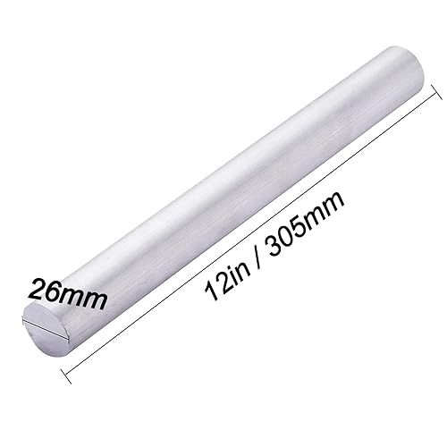 Miniatura 4 de 1" 6061 aluminio redondo Rod 12" largo, extruido, 1" diámetro sólido T6511 nuevo torno Bar Stock