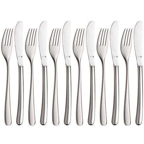 WMF Vision Dessertbesteck 12teilig, Kuchengabeln, Vorspeisebesteck für 6 Personen, Frühstücksbesteck, Cromargan protect mattiert, kratzbeständig,...