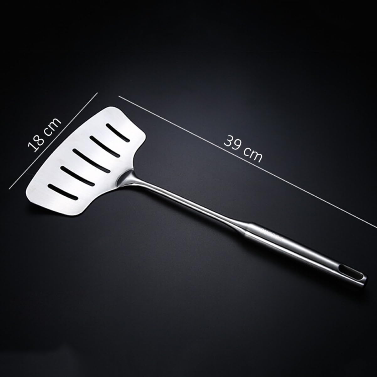 BRIGHTFUFU Widen Flat Spade Non Stick Fish Spatula Pizza Shovel Stainless Steel Slotted Turner Great for Cooking and Baking
