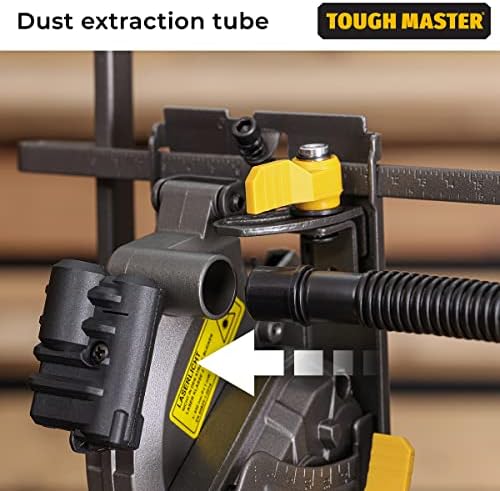 TOUGH MASTER Mini Circular Saw 705W Including Laser Function with 115mm 24T Blade, 3500 RPM Dust Extraction Tube, Ideal for Wood, Metal, Tile, Plastic