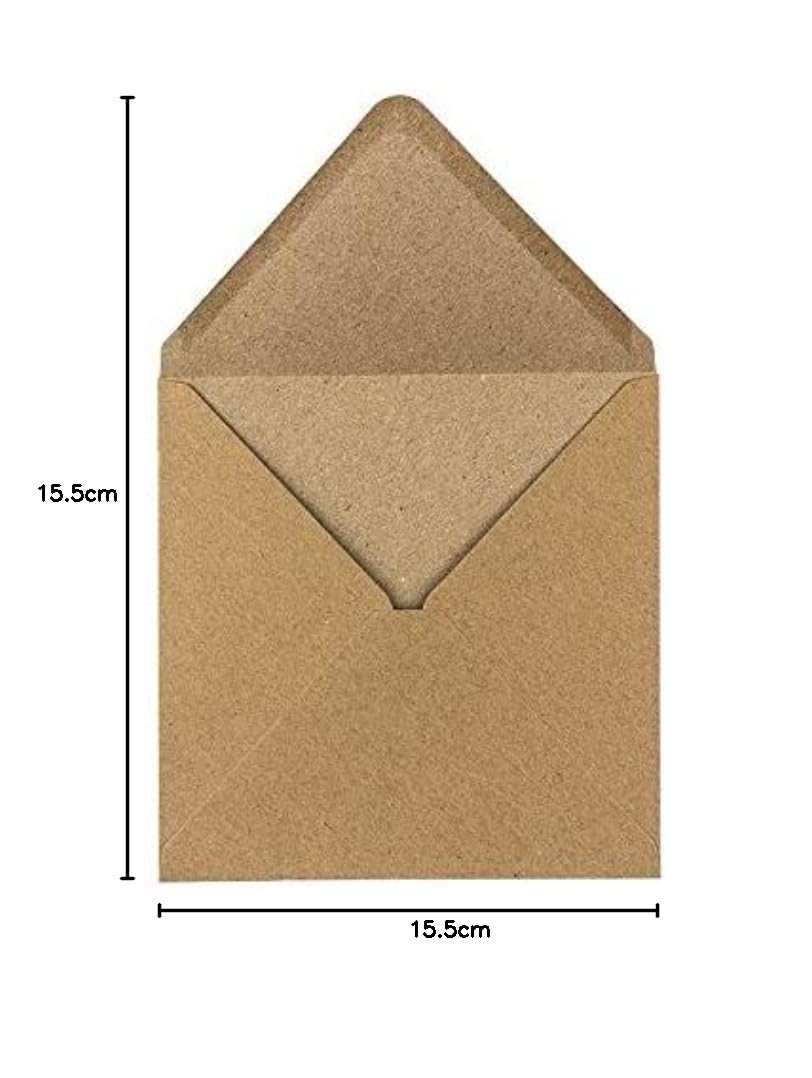 Buste in carta Kraft 110 g/m2 100 pezzi per biglietti di auguri e inviti