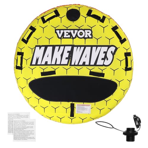 Towable Tube for Boating, 1-3 Riders Inflatable Boat Tubes and Towables, 510 lbs, 63