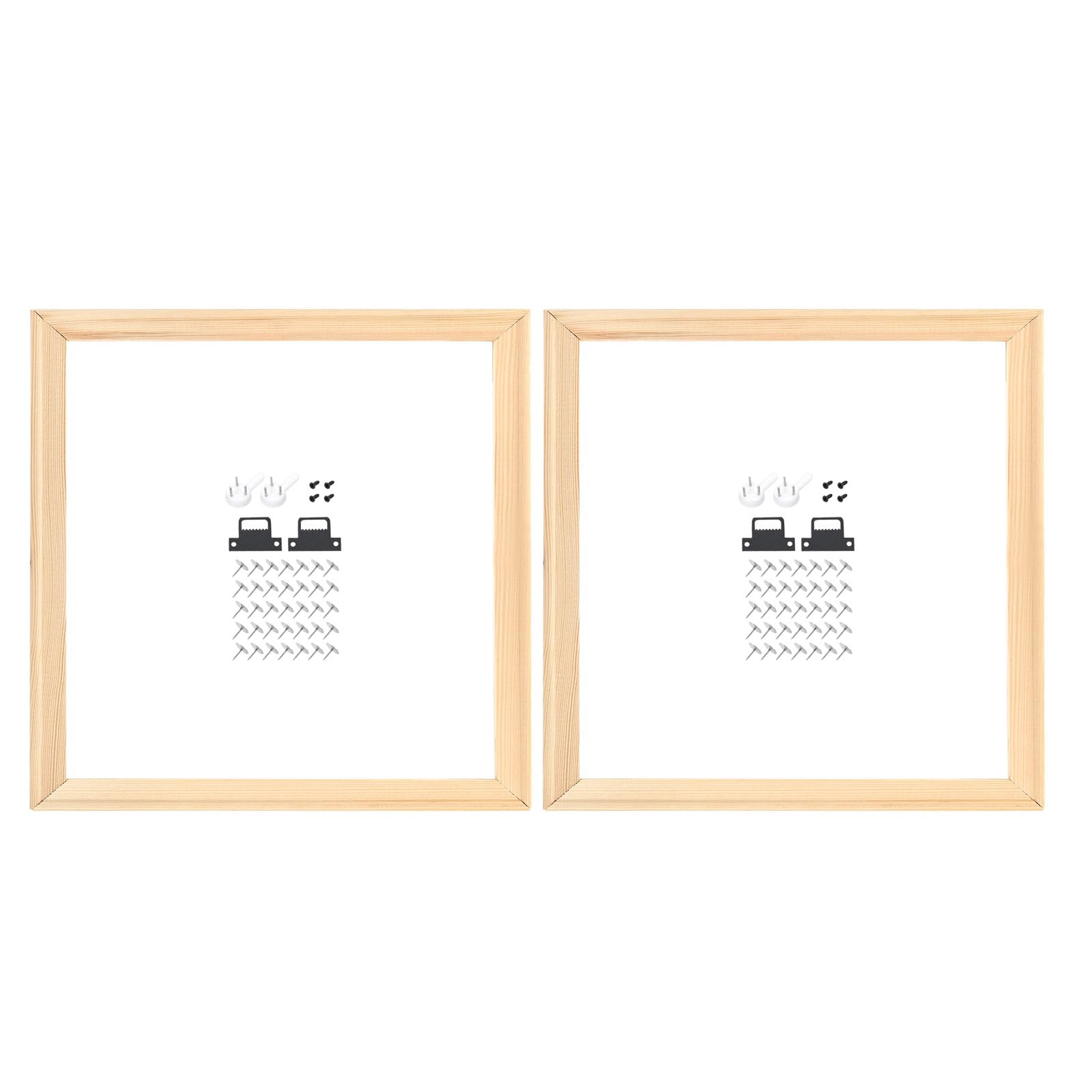 Photo 1 of uxcell 2 Pcs DIY Canvas Stretcher Bars, 14 x 14 Inch Canvas Frame Wooden Frames Kit Sturdy Stretcher Frames for Oil Paintings Prints Posters