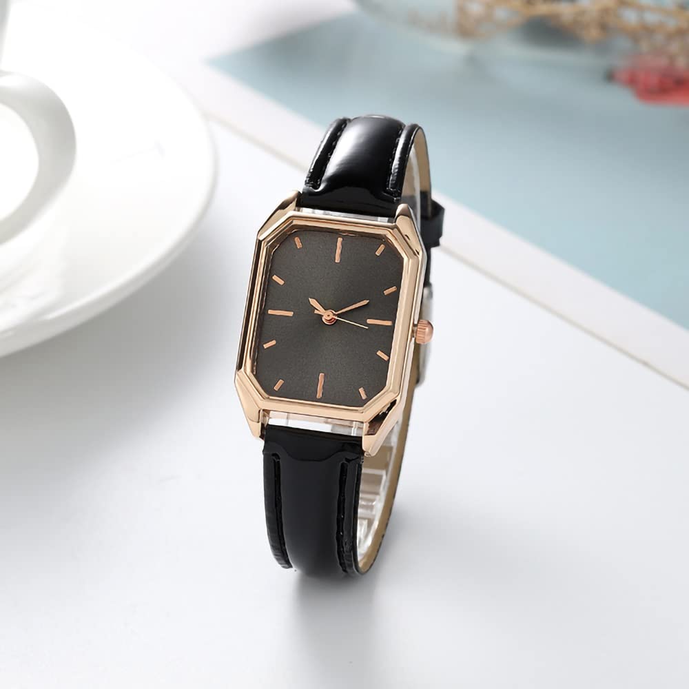 レディース 腕時計 長方形　レザー Amazon.co.jp: レディースクォーツ時計 長方形の腕時計 レザー