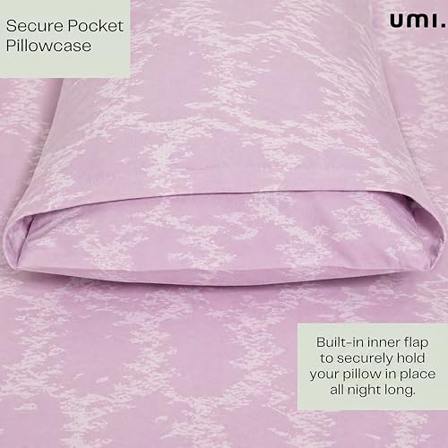 Image of Amazon Brand - Umi Cotton Elastic Fitted Bedsheet, King Size 78x72 Inches, Elastic Fit Bed Sheet, 10 Inch Deep Pocket, Soft Breathable Bedding, Durable Easy Care, with Pillow Cover-Glitch Aura