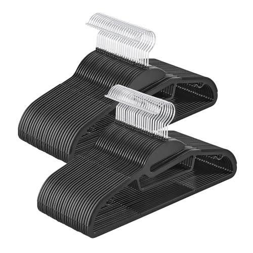 SONGMICS 50-Pack Heavy-Duty Coat Hangers, S-Shaped, 360°