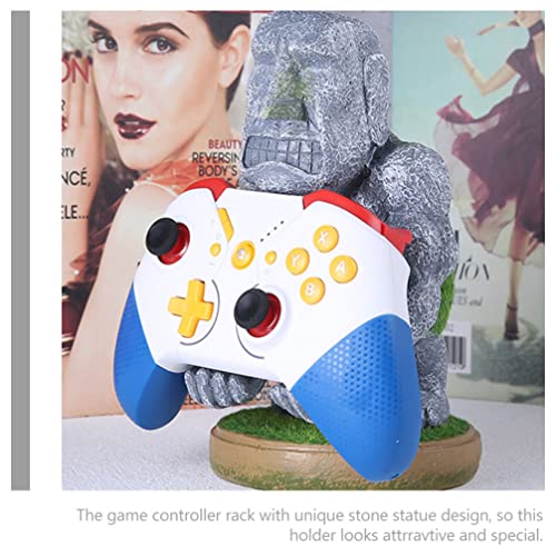 Support de manette de jeu Moai compact et stable accessoire de bureau unique en résine - 7