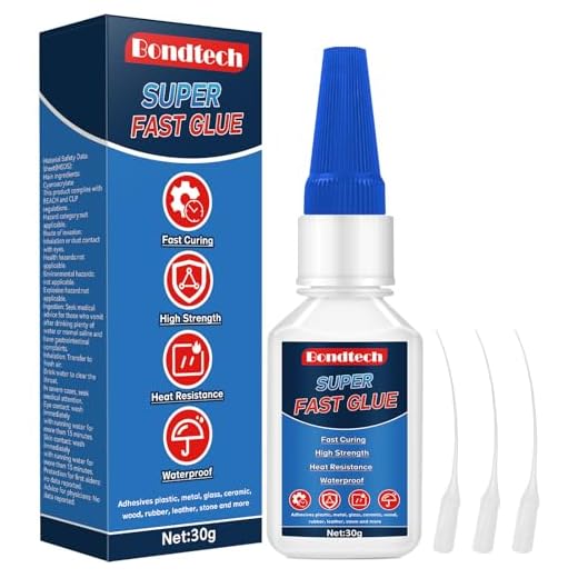 Super Glue 30 g, Superglue All Purpose, Instant Glue with Anti-Clog Cap, Strong Clear Adhesive for Plastic, Glass, Ceramic, Metal, Wood, DIY, Precise Repair, Waterproof, Heat-Resistant