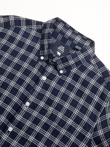 Image of THE BEAR HOUSE Men's Cotton Striped Slim Fit Casual Shirt