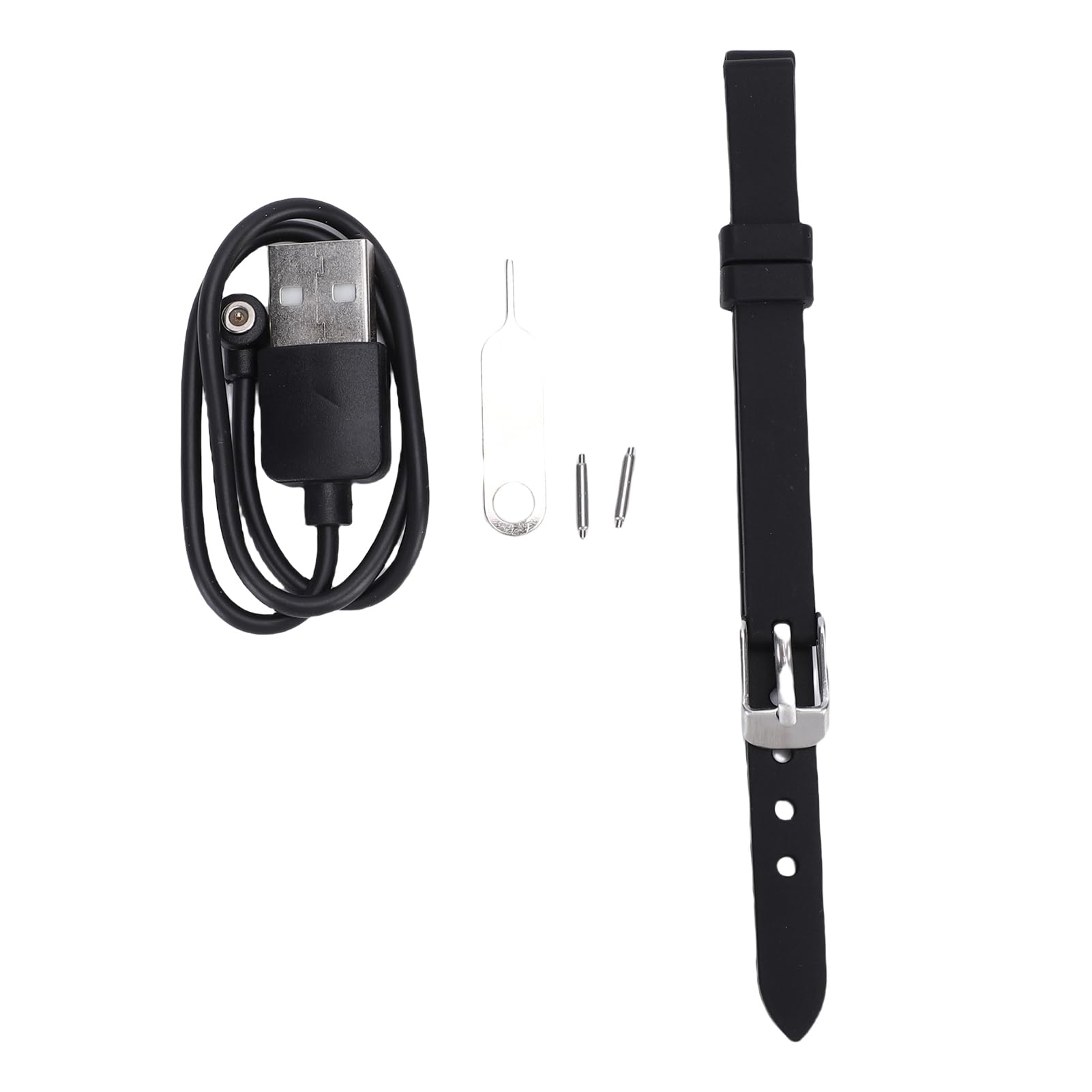 SUNGOOYUE Pulsera Inteligente, Rastreador de Actividad con Monitor de Frecuencia Cardíaca, Contador de Pasos, Rastreador de Sueño, Reloj Inteligente para Mujeres, Hombres y Niños, con (Silver)