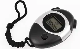 Cronômetro Digital Profissional Display LCD Para diversos tipos de esportes Preto e Prata