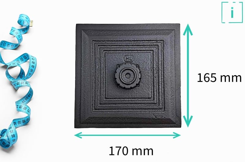 Revisionstür 170x165 mm Backofentür Gusseisen Räucherei Ofentür Aschetür