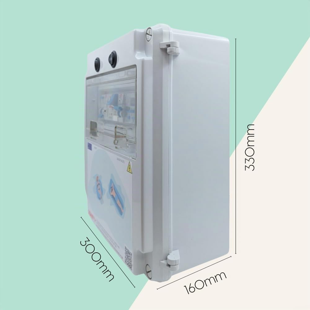 Cuadro Eléctrico para Piscina Iluminación y Motor | Guardamotor y Transformador | Sin Controlador | 150W 12DC | Bomba de agua 1CV 4-6.3A