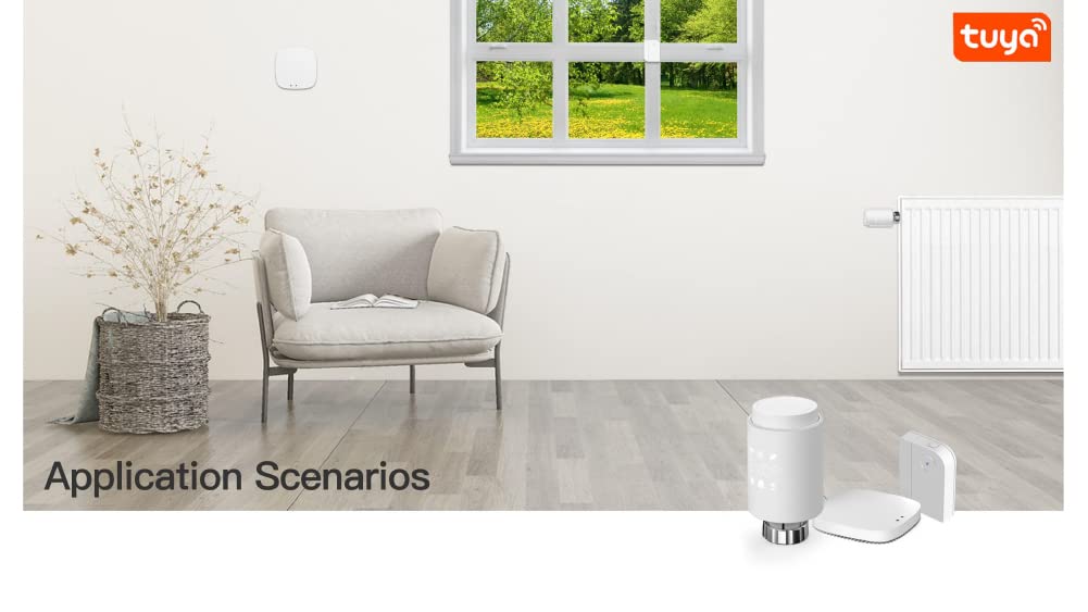 Zigbee eTRV Heizkörperthermostat programmierbar | Sprachsteuerung mit Alexa, Google Home, Anschlussgewinde M30 x 1,5