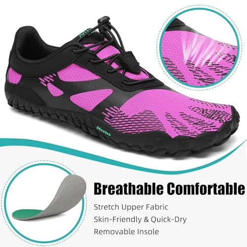 Image of SAGUARO Womens Mens Barefoot Shoes Minimalist Trail Runner Wide Toe Box Zero Drop Outdoor Cross Training Shoe