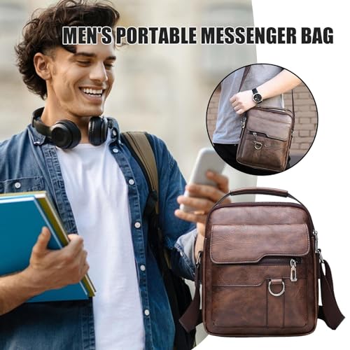 Cuero de hombro para hombres con acabado retro y diseño resistente 2