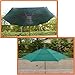 FORMOSA - 11ft Market Patio Umbrella Canopy - 8 Ribs Top Fabric Replacement in Green - 300D UV Protective and Water Resistant Fabric Cloth - Double Vented Replacement Canopy for Umbrella