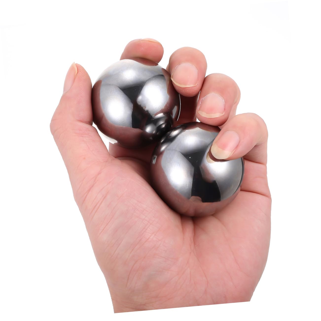 ERINGOGO 2 Paar Baoding Bälle Aus Gehärtetem Edelstahl 52mm Hand Massagekugeln Für Muskelentspannung Und Krafttraining Tragbare Massagekugeln Für Hände Finger Handgelenke Und Arme