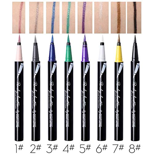 Eyeliner Pencil Eye Liner Pen Green Liquid For Women Girl Matte Long Lasting Professional Smudge Proof And Waterproof Natural Perfect Eye Makeup With Non-Dizzy Dyeing (Green) #TOP3