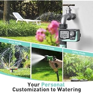 RAINPOINT Sprinkler Timer Outdoor, Water Timer for Garden Hose Faucet Timer, Programmable Watering Irrigation Timer with Rain Delay/Manual, V2, 2024 Release(Plastic) RAINPOINT Sprinkler Timer Outdoor Water Timer for Garden Hose Faucet Timer Programmable Watering Irrigation Timer with Rain DelayManual V2 2024 ReleasePlastic