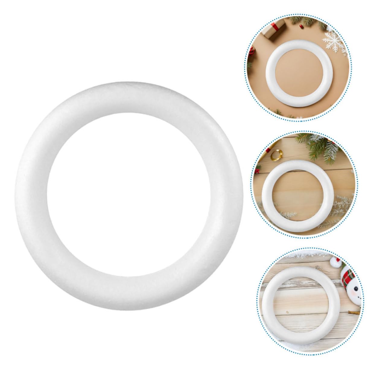 POPETPOP 3pièces Kit de Cercles Mousse Ronds pour Couronnes DIY Décoration de Noël et Fêtes de Fin Année Supports pour Loisirs Créatifs