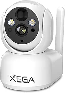 Xega 4G LTE Indoor Camera with Sim/7800mAh Wireless Battery, 360° PTZ Camera without WiFi, 2K Indoor Surveillance Camera with Colour Night Vision, PIR Detection, IP65 asin的图片