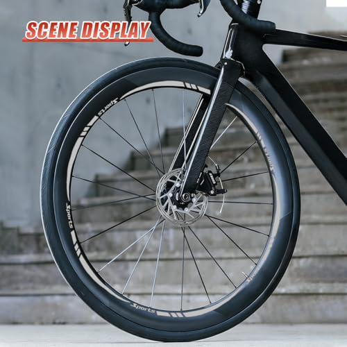 Craedli 14PCS Car Wheel Stripe Reflective Sticker Decal, Self-Adhesive Vinyl Auto Wheel Rim Night Safety Trim, Vehicle Exterior Warning Decoration Sticker for Motorcycles, Cars, Bicycles (Silver)